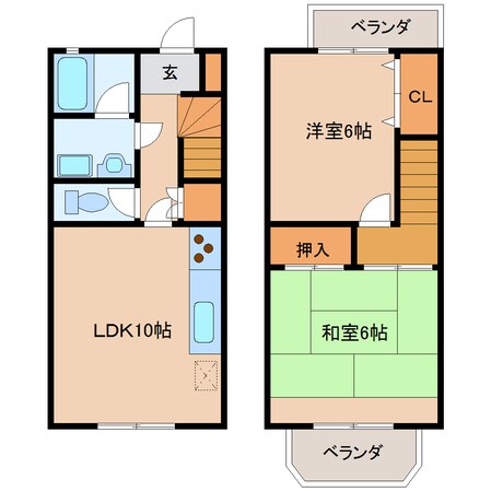 新大宮駅 徒歩10分 1-2階の物件間取画像